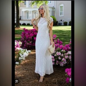 Dreamiest Desires White Lace Maxi